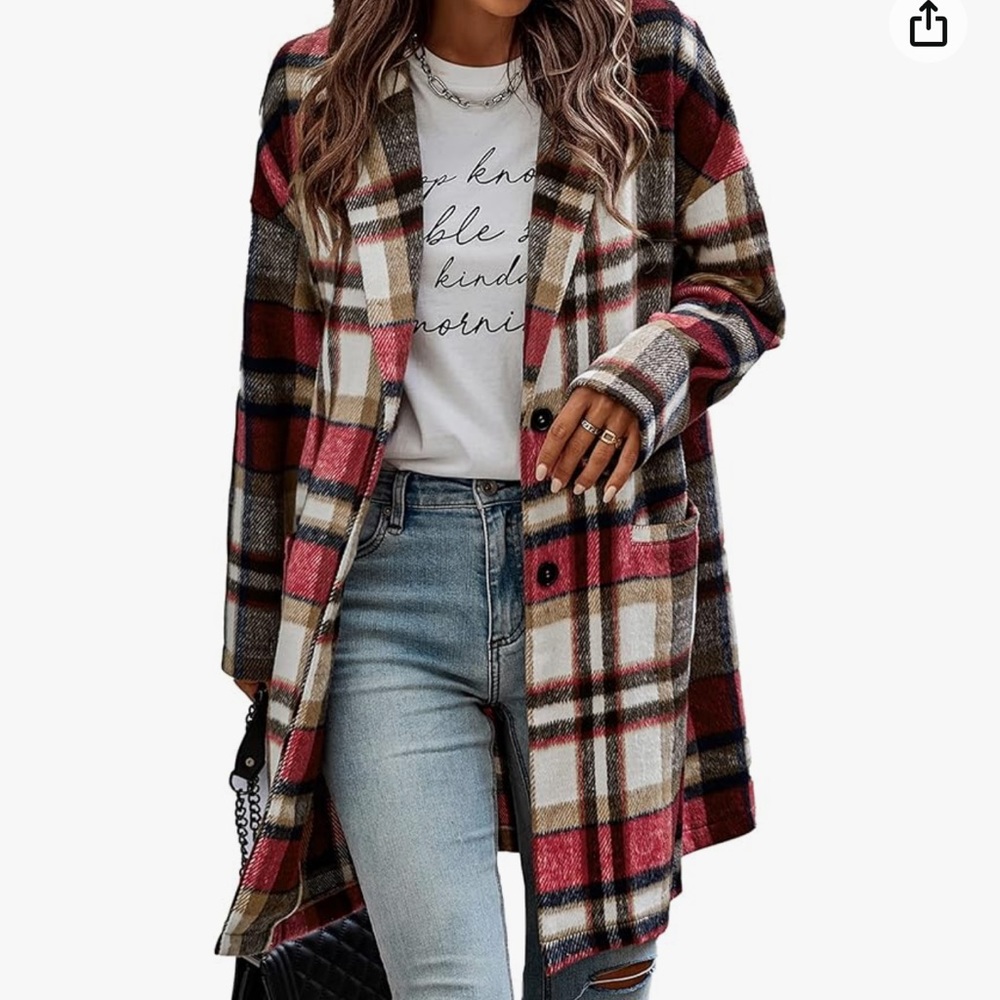 Pretty Garden Plaid Shacket